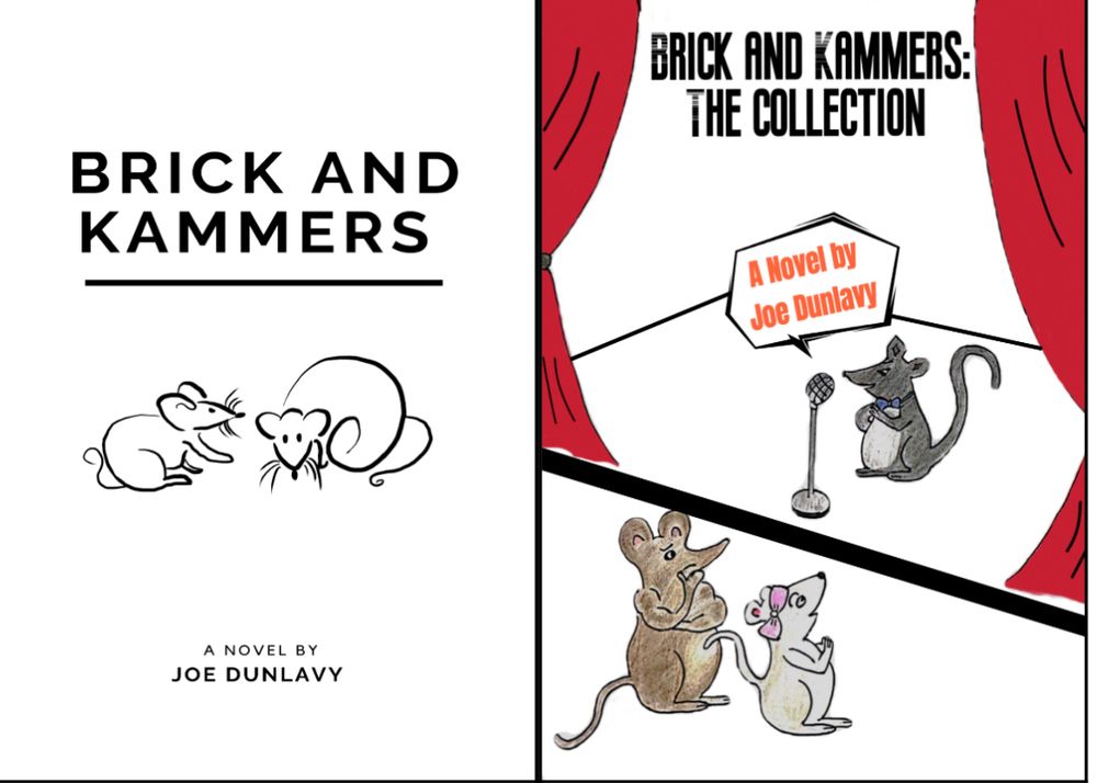 two books covers, one called "Brick and Kammers". The other is called "Brick and Kammers: The Collection" Both feature rats