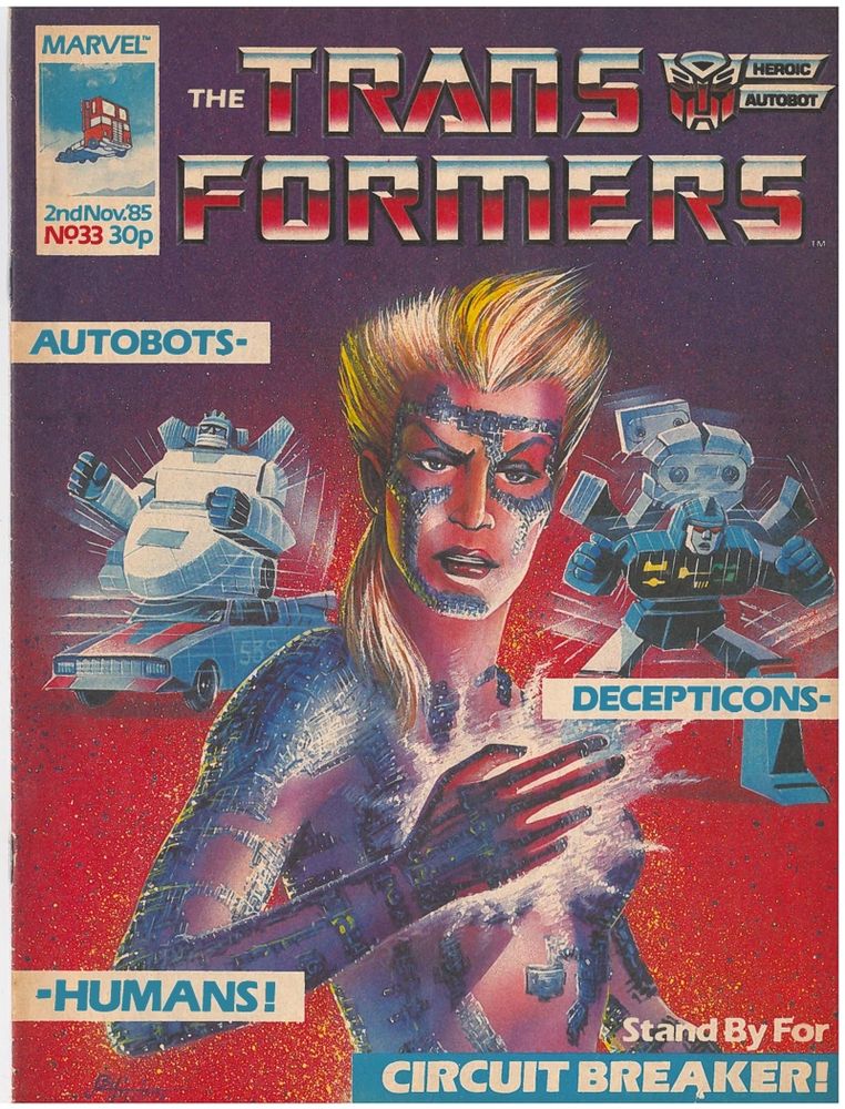 Front cover of The Transformers issue No.33 published 26th October, 1985 (regardless of what it says on the front cover!)