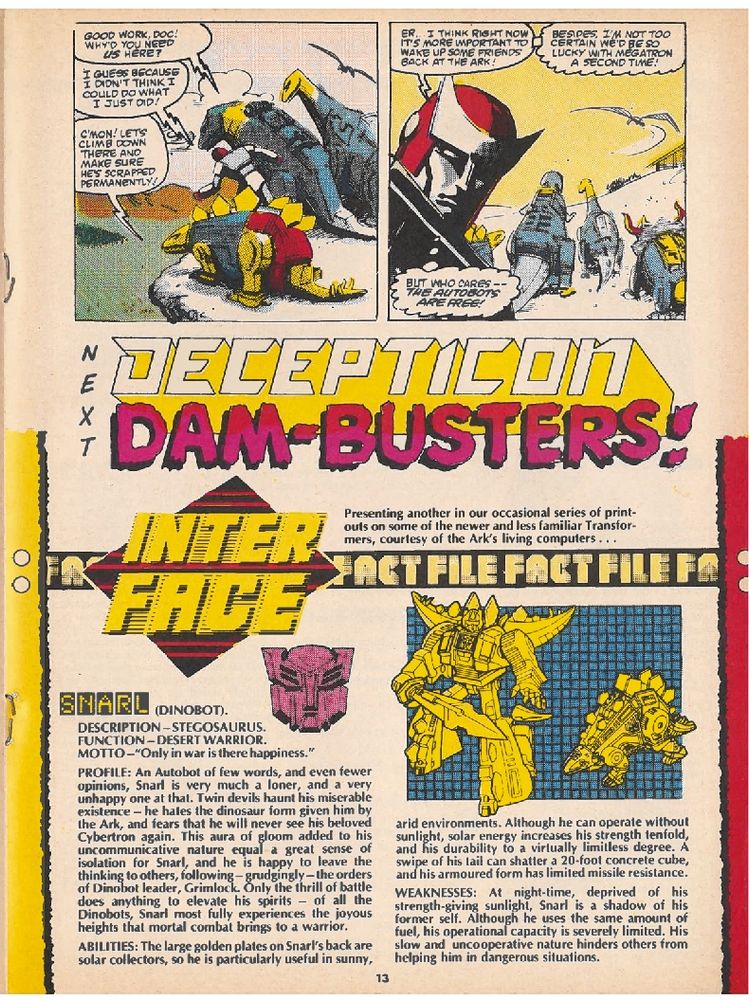 Page 13 the story concludes for now. Plus Snarl Fact File. 