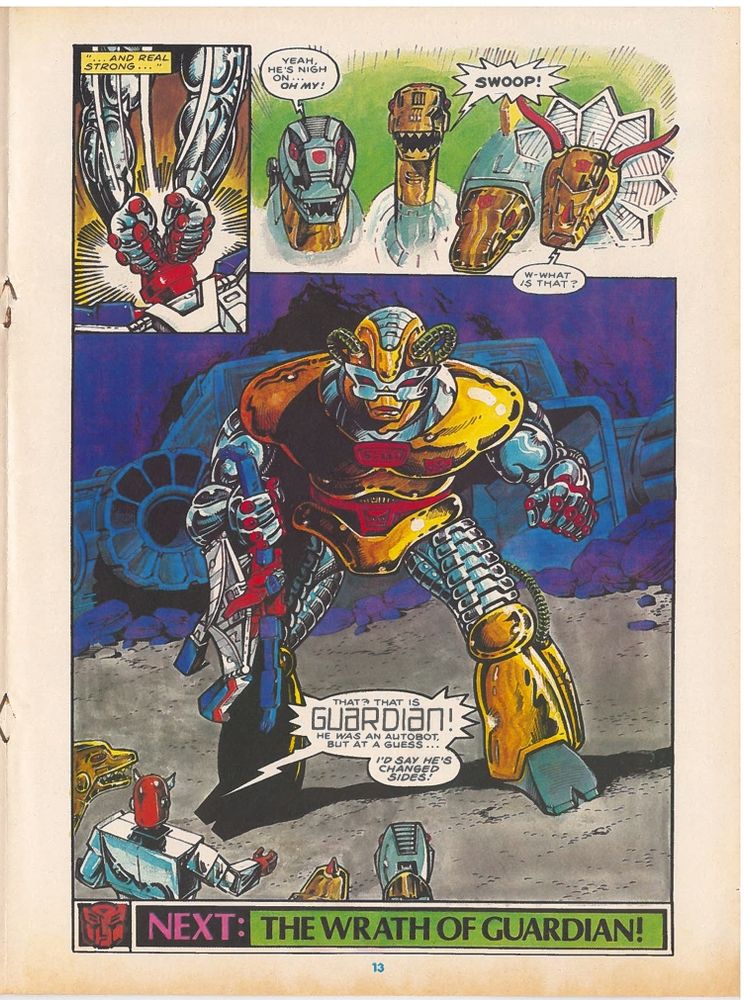 Page 13 of The Transformers issue 30 "The Wrath of Guardian!"