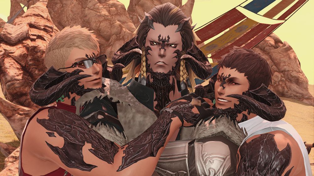 Kenji (Khagatai) and his older brother Naoki snuggling to their adoptive brother Magnai.