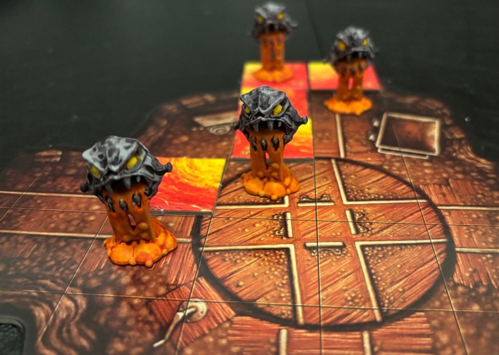 Living rocks dribbling a trail of lava behind them, it’s Magma Fiends for Shadows of Brimstone!