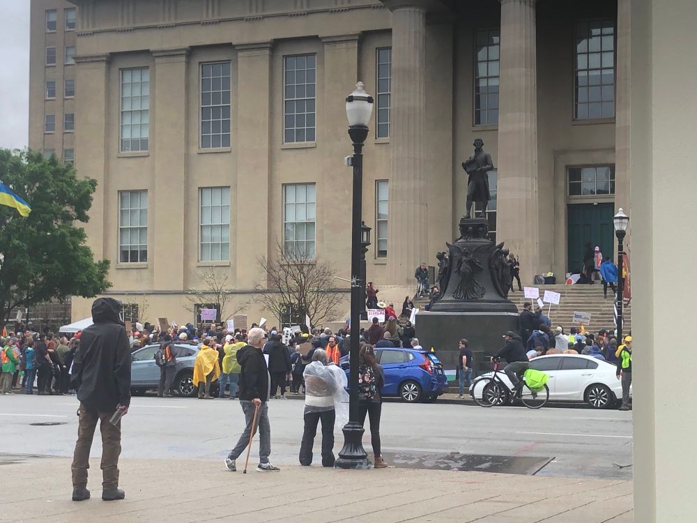 Hands Off march and rally Louisville Kentucky April 5, 2025. 