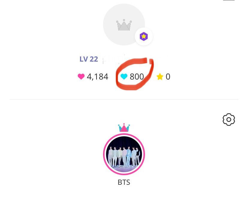 Screenshot of my chamsims on Idol Champ showing I encircled my time chamsims totaling 800.