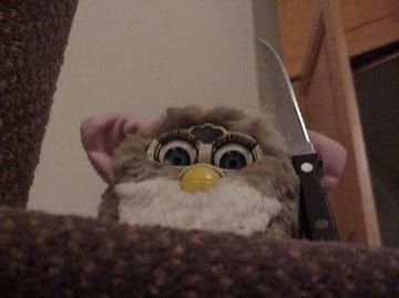 Furby with Knife.