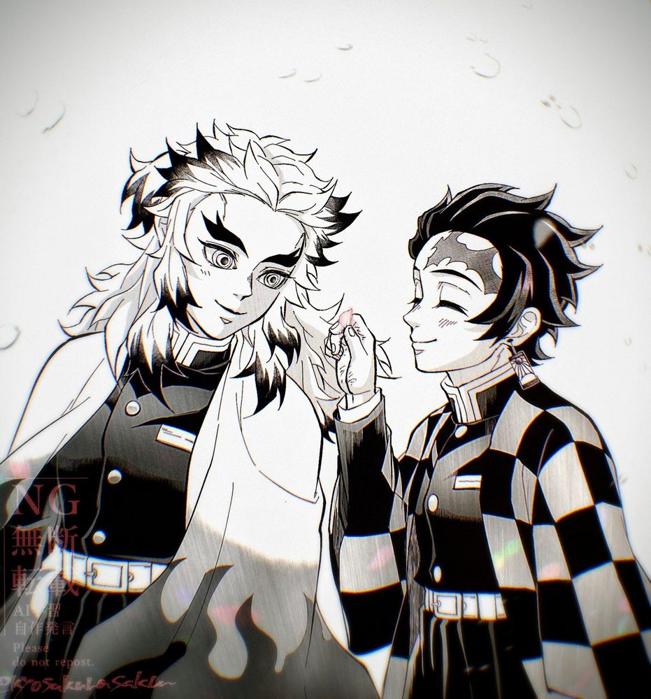 煉󠄁獄杏寿郎　竈門炭治郎　煉炭炭煉描写あり