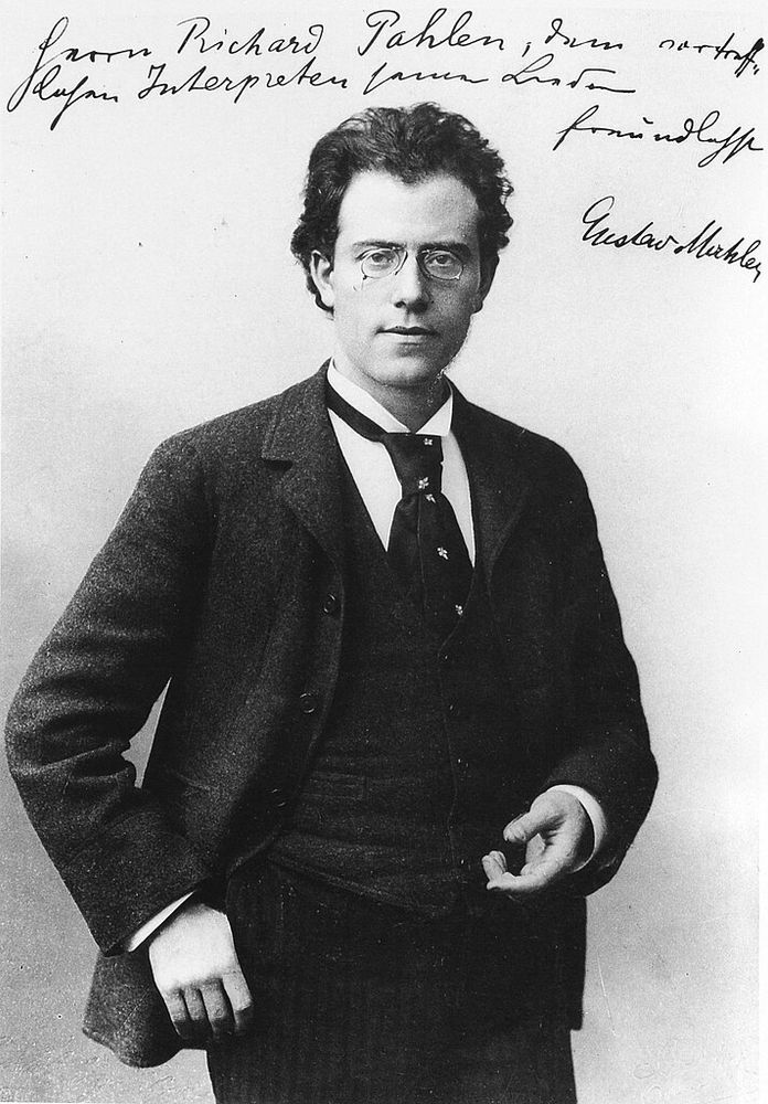 Photograph of composer Gustav Mahler as a young man