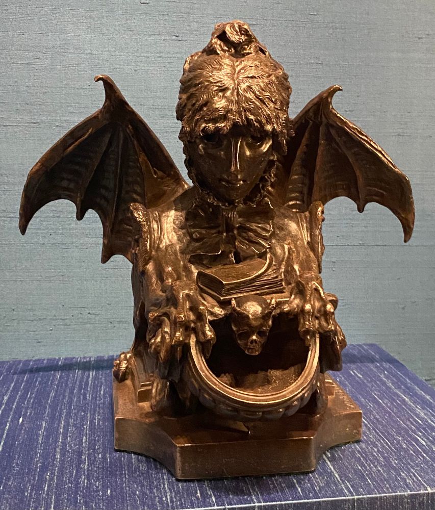 Self-portrait as a chimera - bronze sculpture by Sarah Bernhardt (1880)