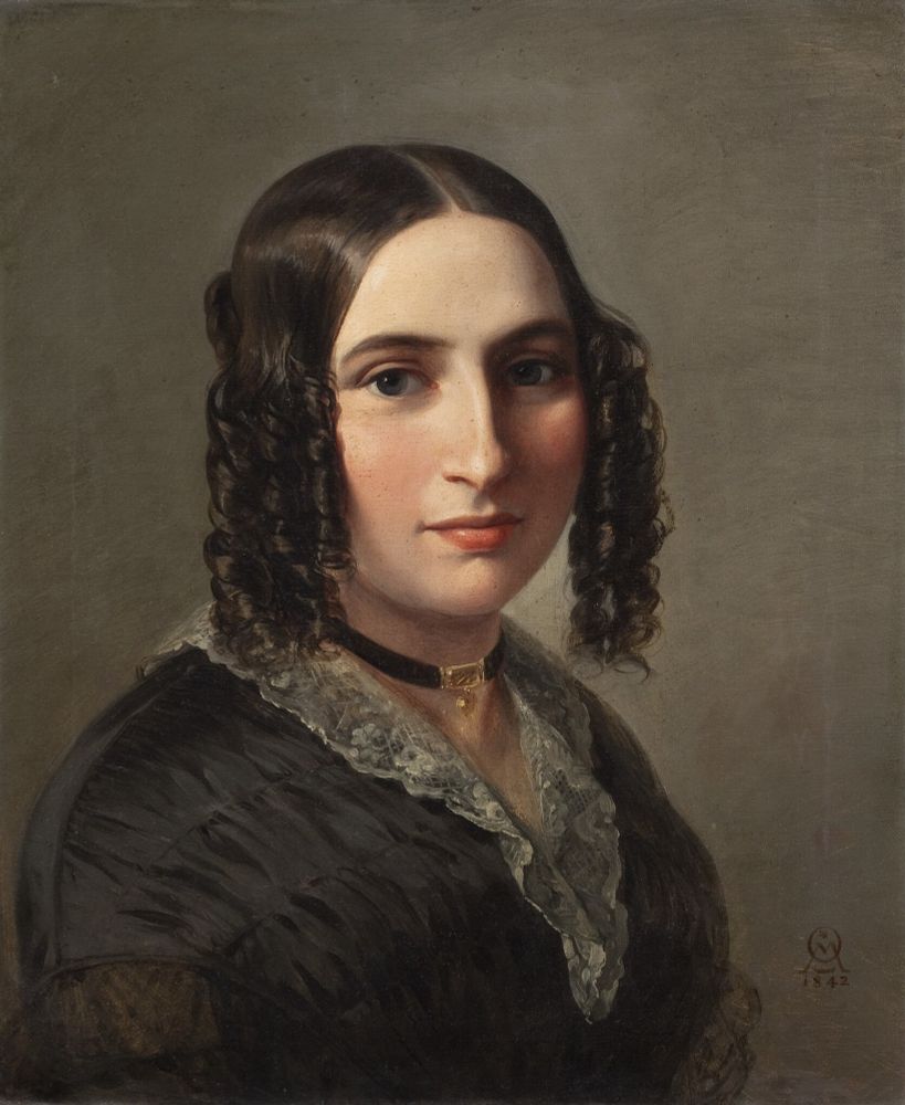 Portrait of composer Fanny Hensel 1842