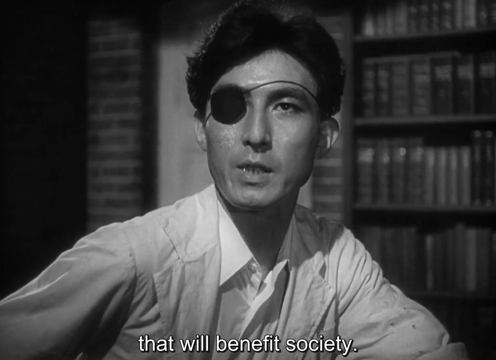 Professor Serizawa from the original 1954 Godzilla saying "that will benefit society."