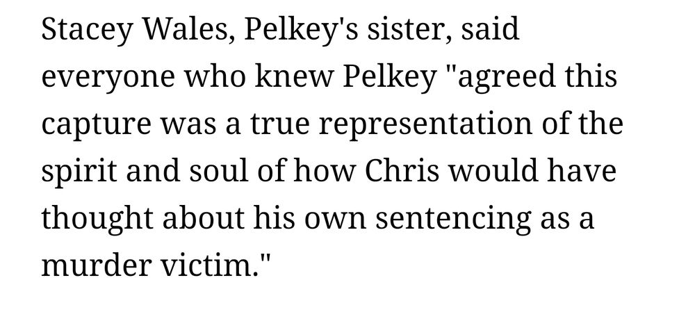 Text from the article describing how the sister believed the AI video would capture the spirit and soul of the victim