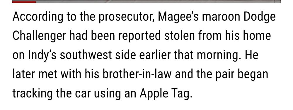 Officer had their Dodge Challenger stolen 