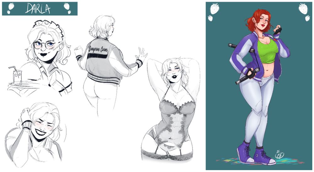 Darla character sheet by Llythium. 