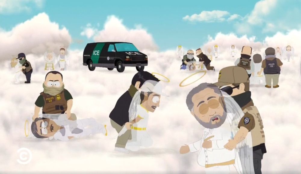ICE raiding heaven Southpark comedy