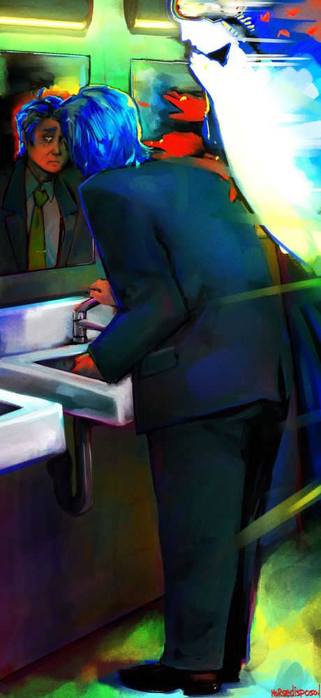 Sam seeing reflections of himself