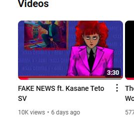 screenshot showing my youtube upload for fake news reaching 10k views.