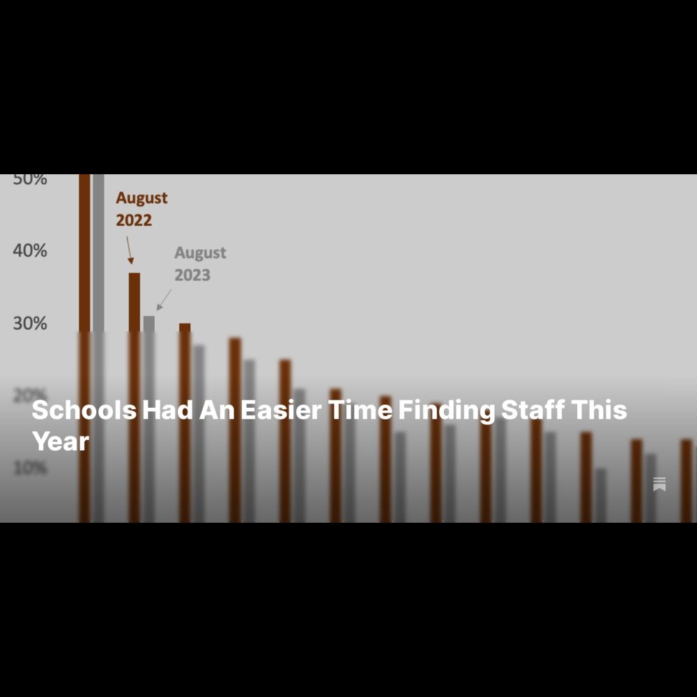 Schools Had An Easier Time Finding Staff This Year