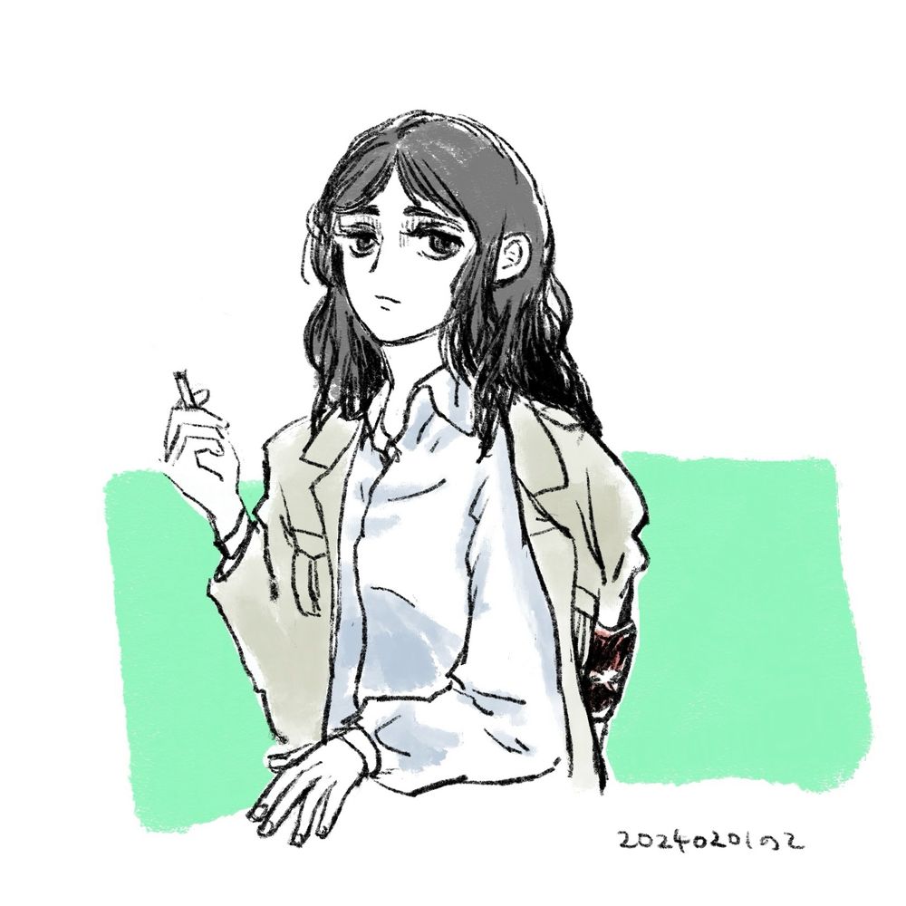 aot pieck finger smoking tobacco