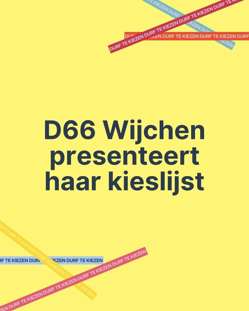 D66 Wijchen presenteert haar kieslijst