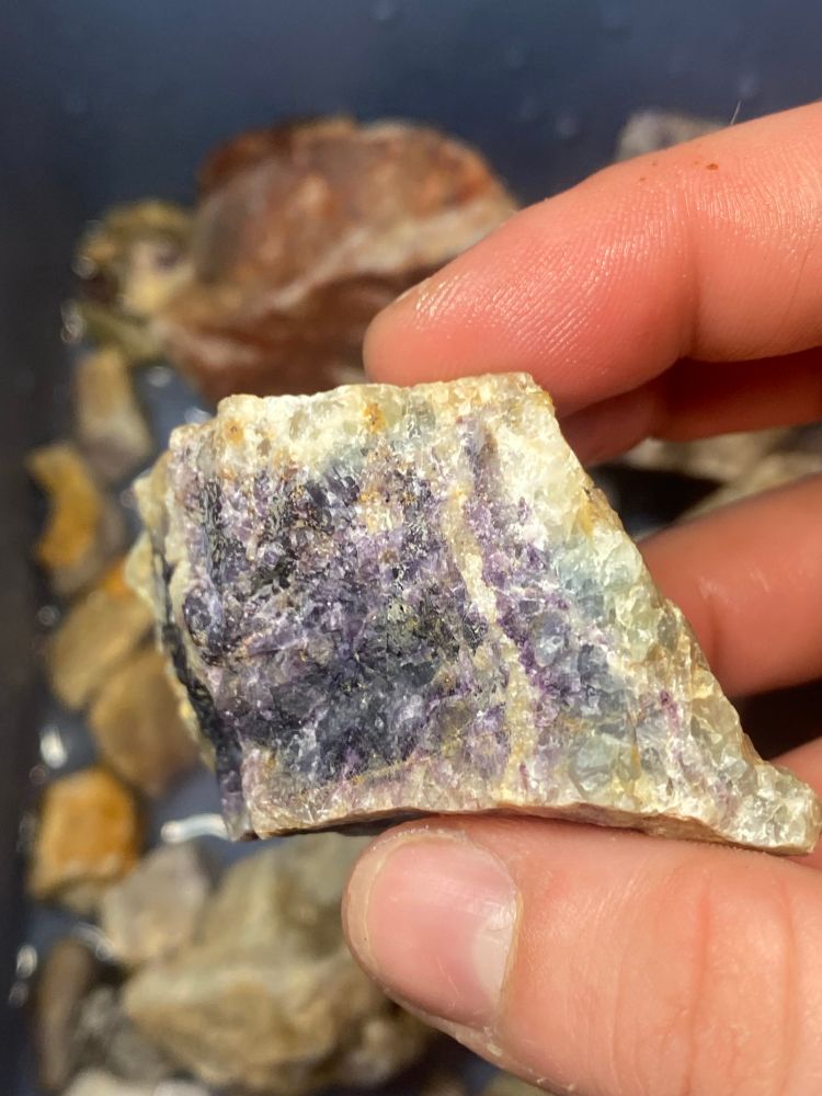lepidolite and flourite