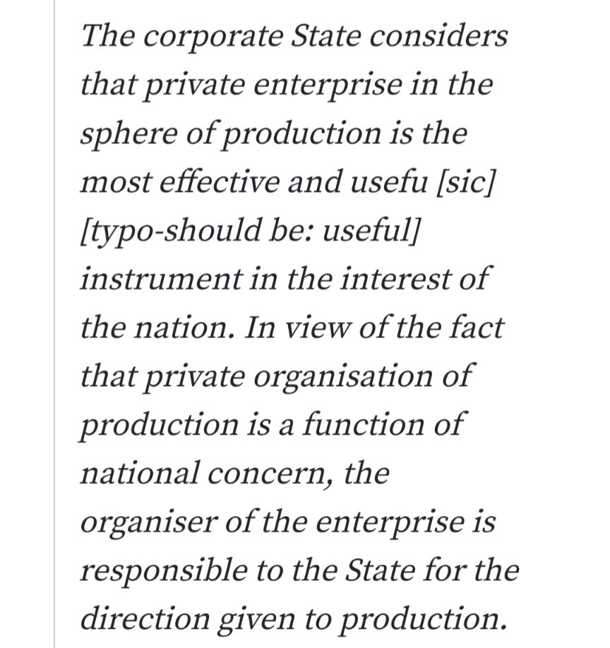 Screencap of a quote from Mussolini