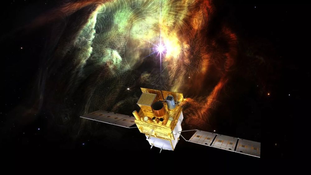 Vue d'artiste du satellite SVOM © CNES/ill./SATTLER Oliver, 2024