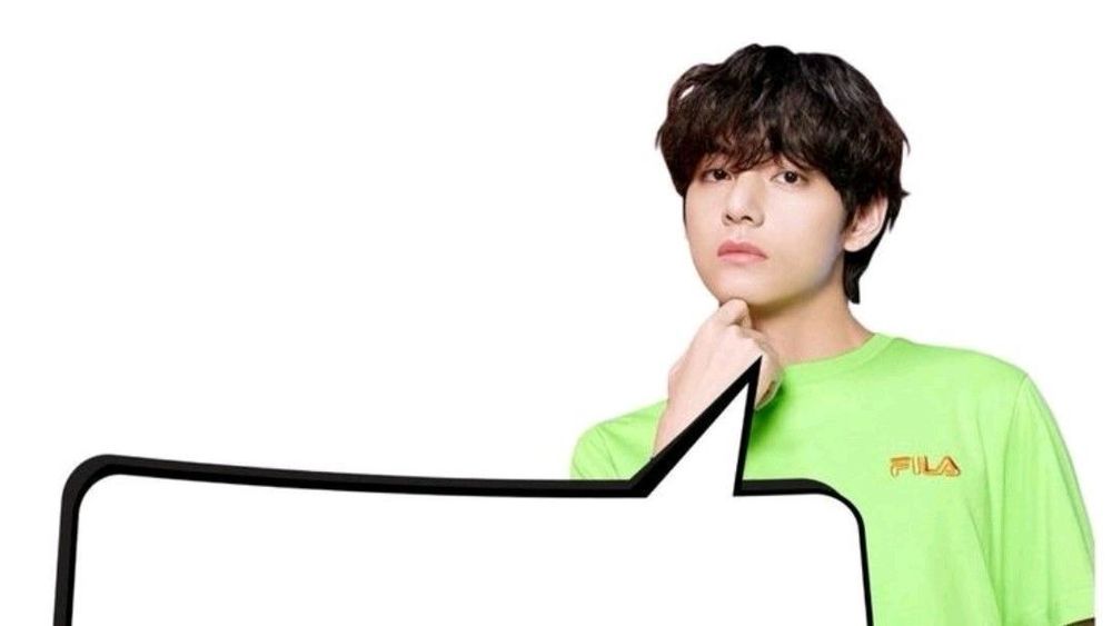 taehyung speech bubble meme indicating that he’s saying what the post below is saying 