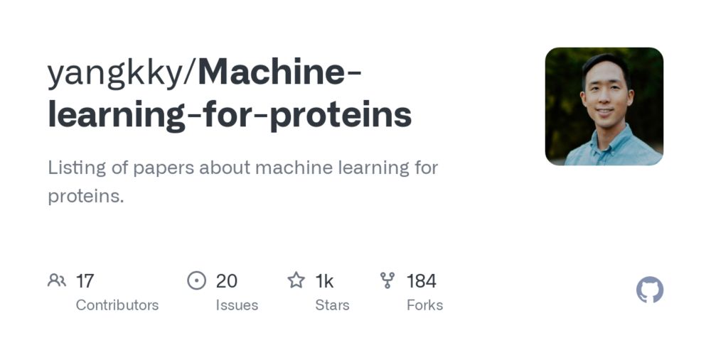 GitHub - yangkky/Machine-learning-for-proteins: Listing of papers about machine learning for proteins.