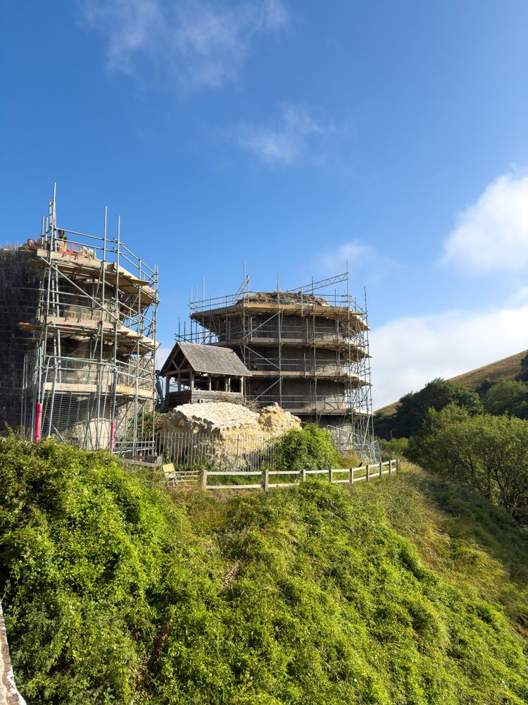 Repairs on Corfe Castle
