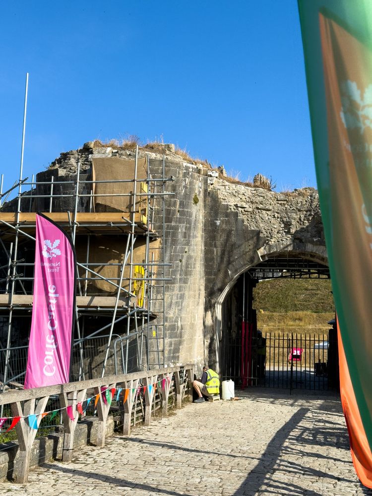 Repairs on Corfe Castle