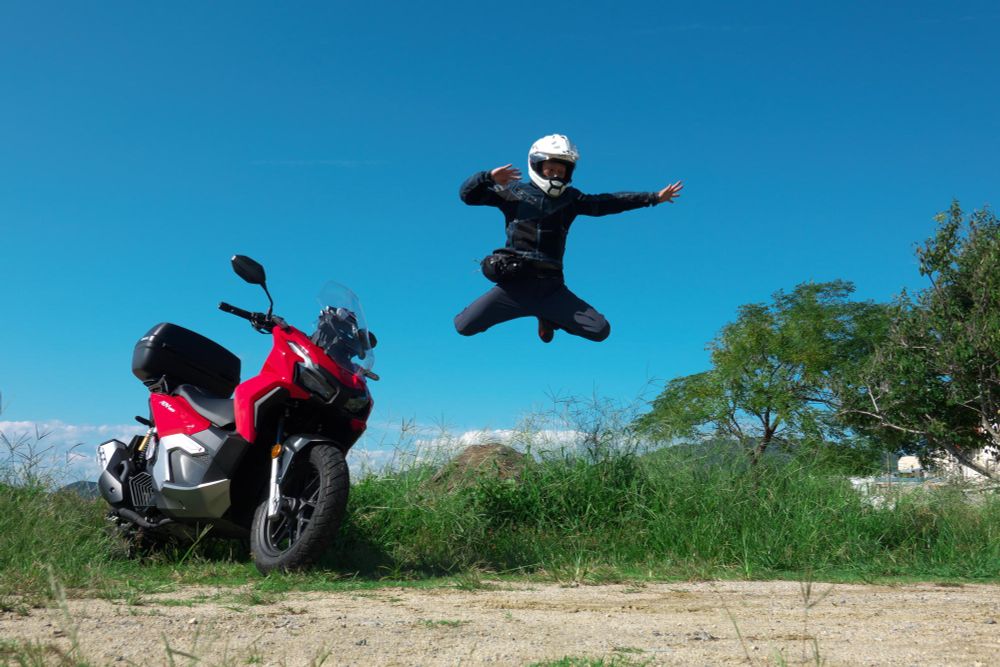 父母ヶ浜でジャンプ！