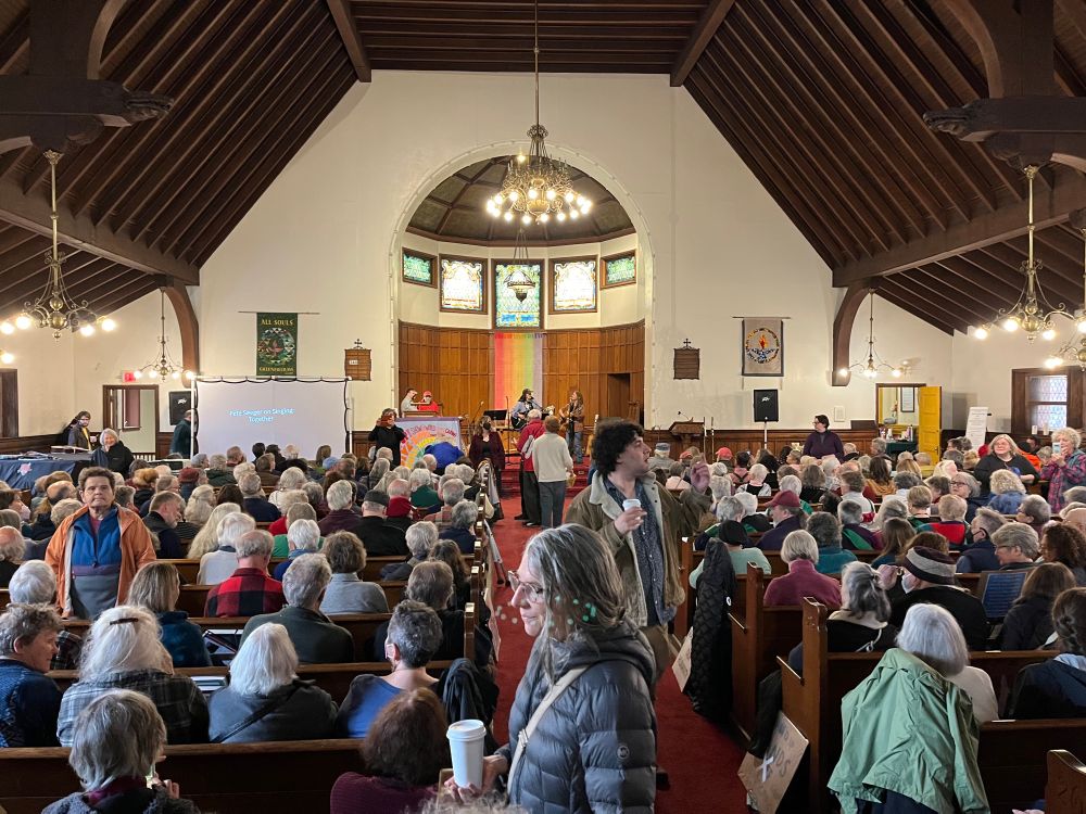 Inside All Souls Church in Greenfield MA
