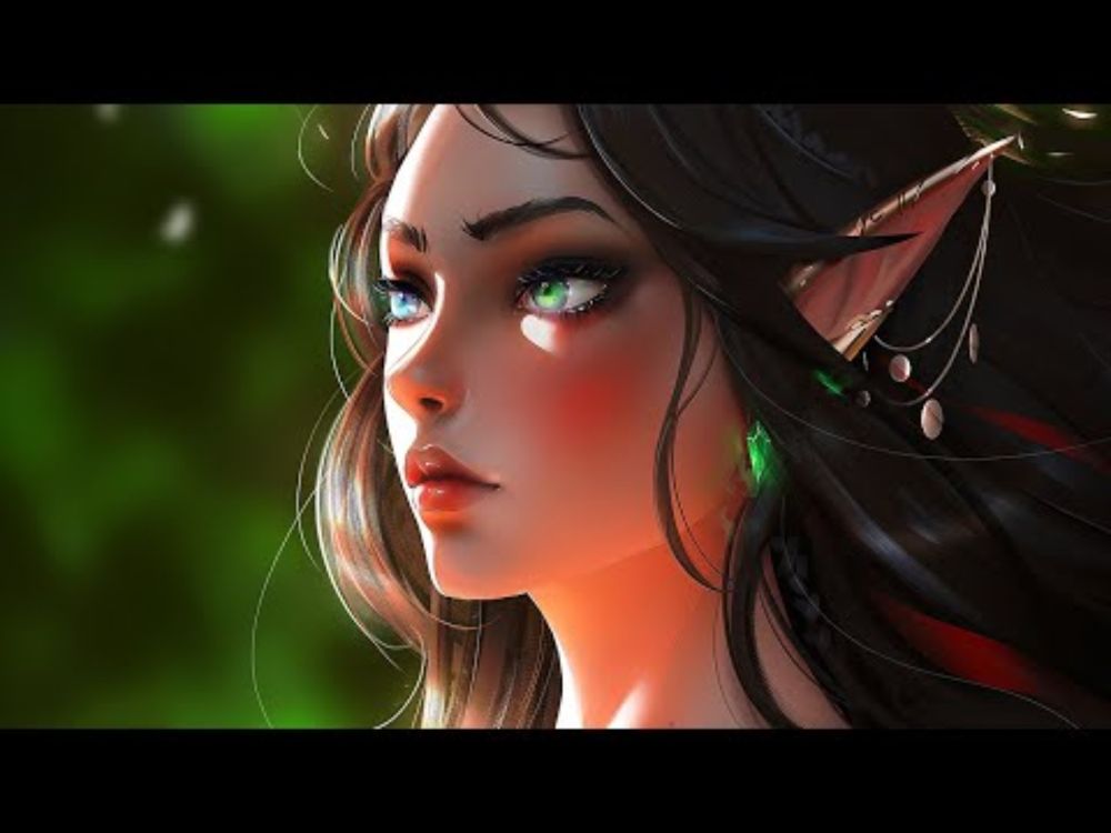 "An Elf Under the Sun" Painting process