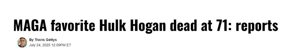 Hulk Hogan Dead at 71