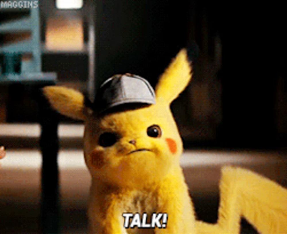 Detective Pikachu Talk GIF