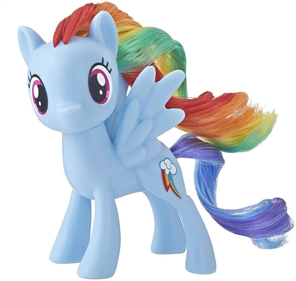 Little pony met regenboogstaart en -manen