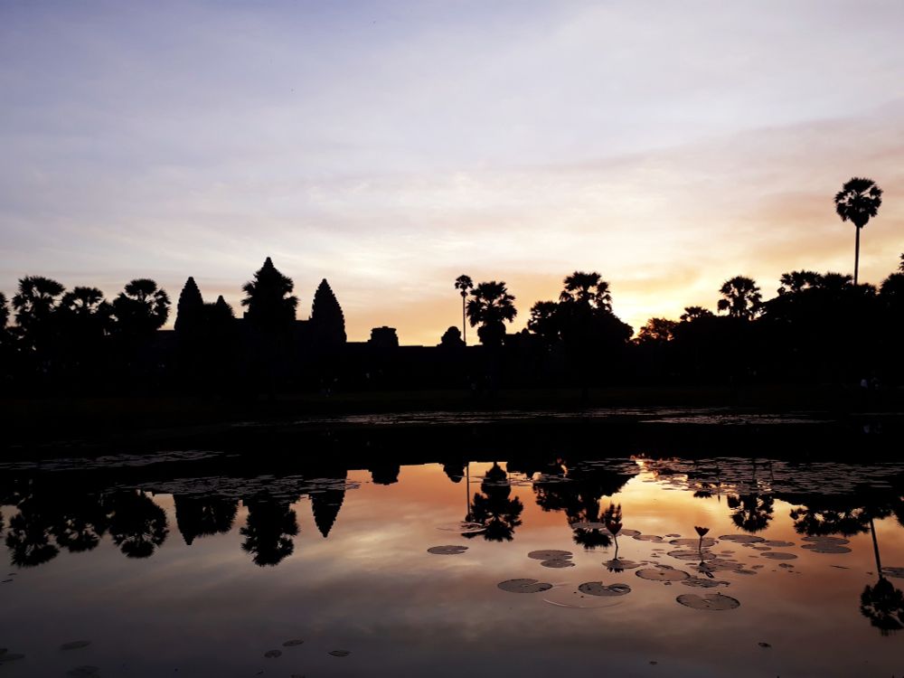 Sunrise over the ruins of Angkor Wat, Cambodia