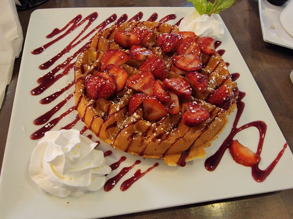 Strawberry waffles