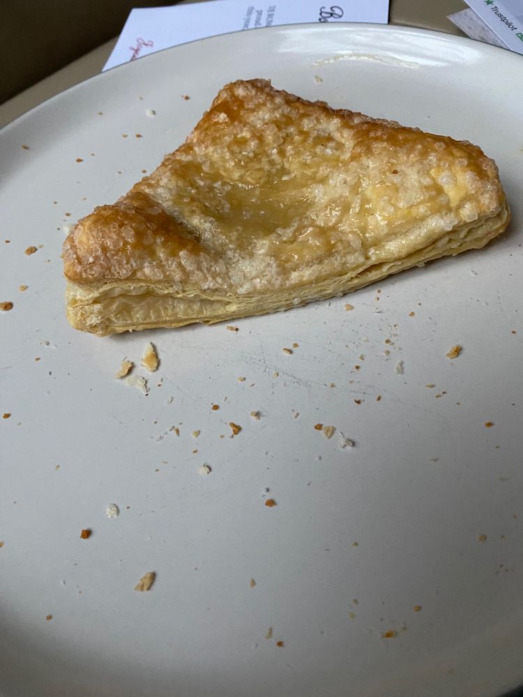 a very beige apple turnover pastry