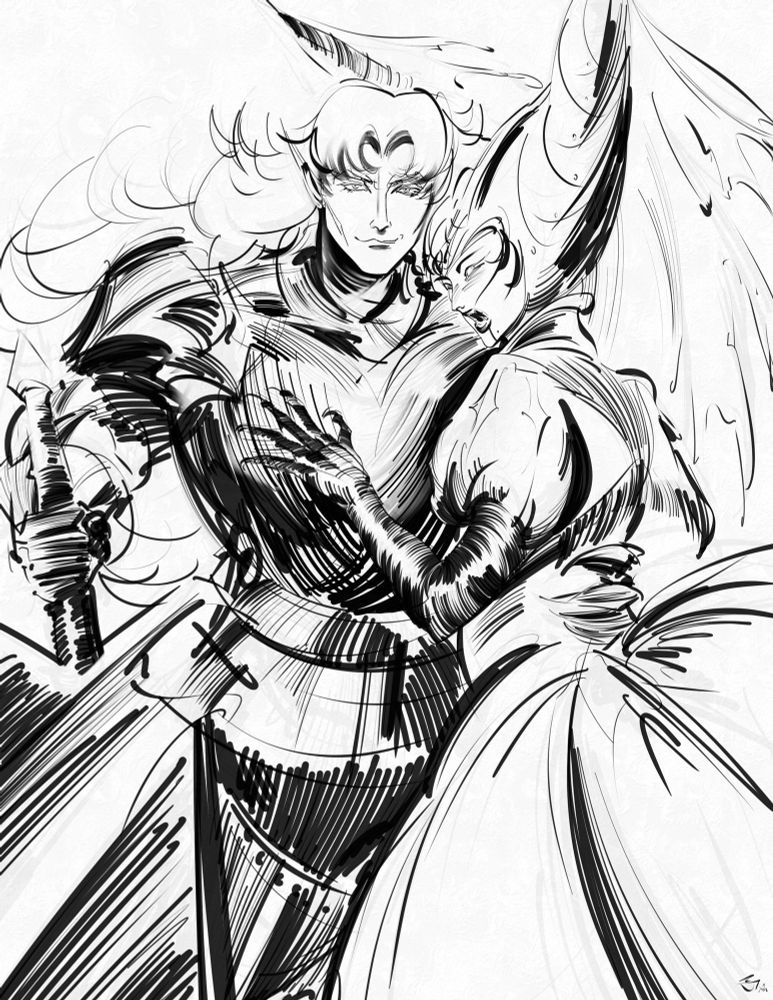 OCs - a vampire queen clinging to her vampire knight spawn bf