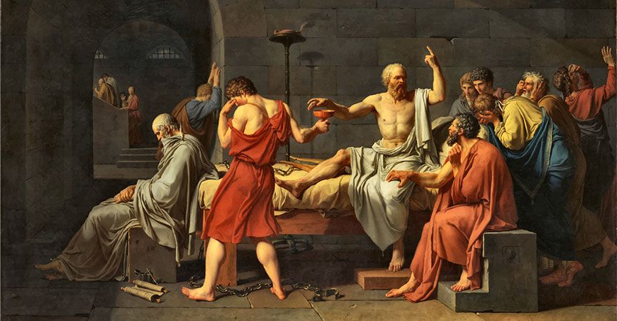 The Death of Socrates painting