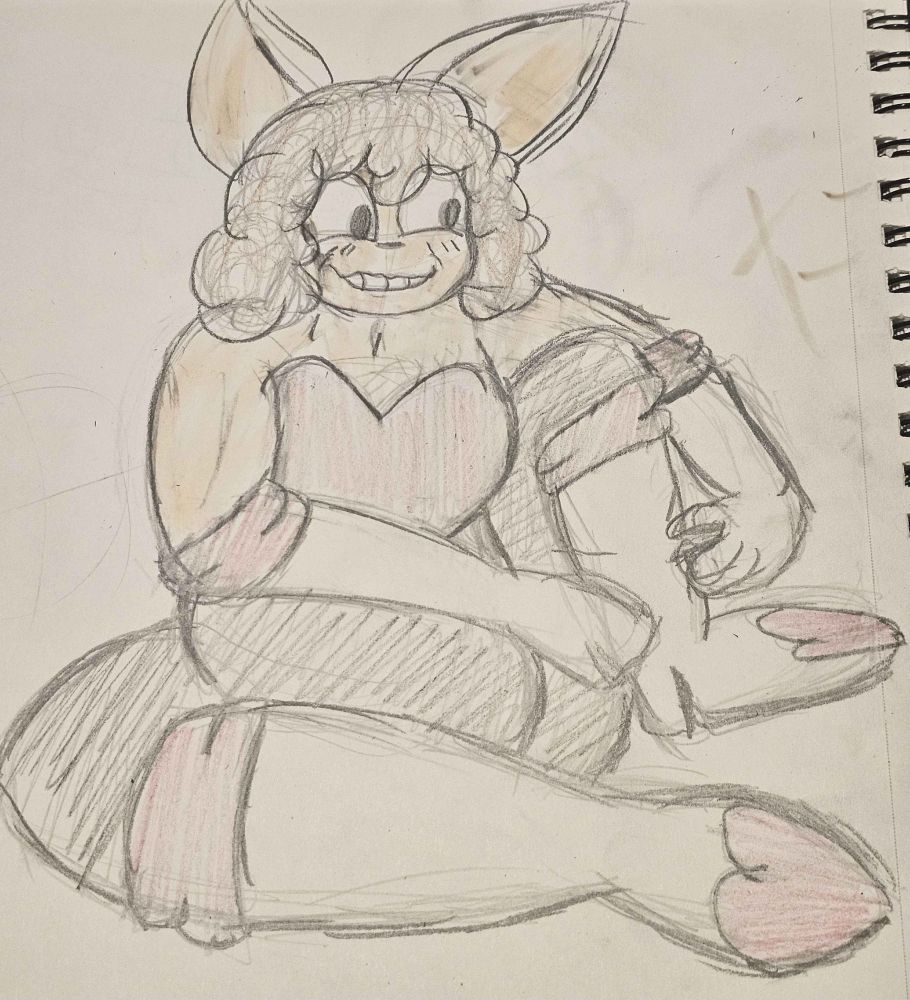 A shot of a chubby woman sitting on the floor getting dressed in Rouge the Bat's outfit, she's currently pulling up her boot. 
