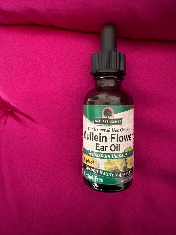 Mullein Flower Ear oil in a bottle