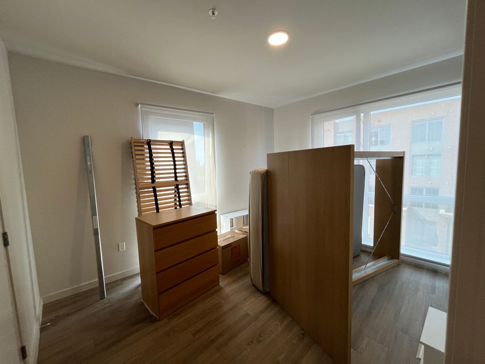 bedroom furniture packed up