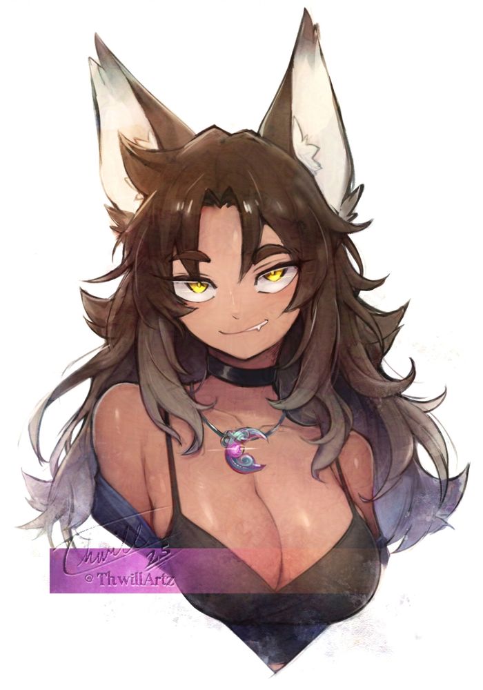 > As a natural lycanthrope, the has a lot more freedom with her degrees of transformation.

Hair Study/Practice I went a bit too hard on.
Was supposed to just be the sketch but I just haaaad to color it. AAAAAAAAAAAAH!!!
Probably not doing this again but enjoy the Louvine.

Louvine the Werewolf is an original character belonging to ThwillArtz
---
自然のルカントロープとして、彼女は変身の度合いに対してはるかに多くの自由を持っています。

髪の研究/練習を少しやりすぎました。
スケッチだけにするつもりだったのですが、どうしても色をつけてしまいました。ああああああああああああ！！！
たぶんもう二度とやらないけど、ルヴィンを楽しんでください。

ルヴィンは、ThwillArtzのオリジナルキャラクターです