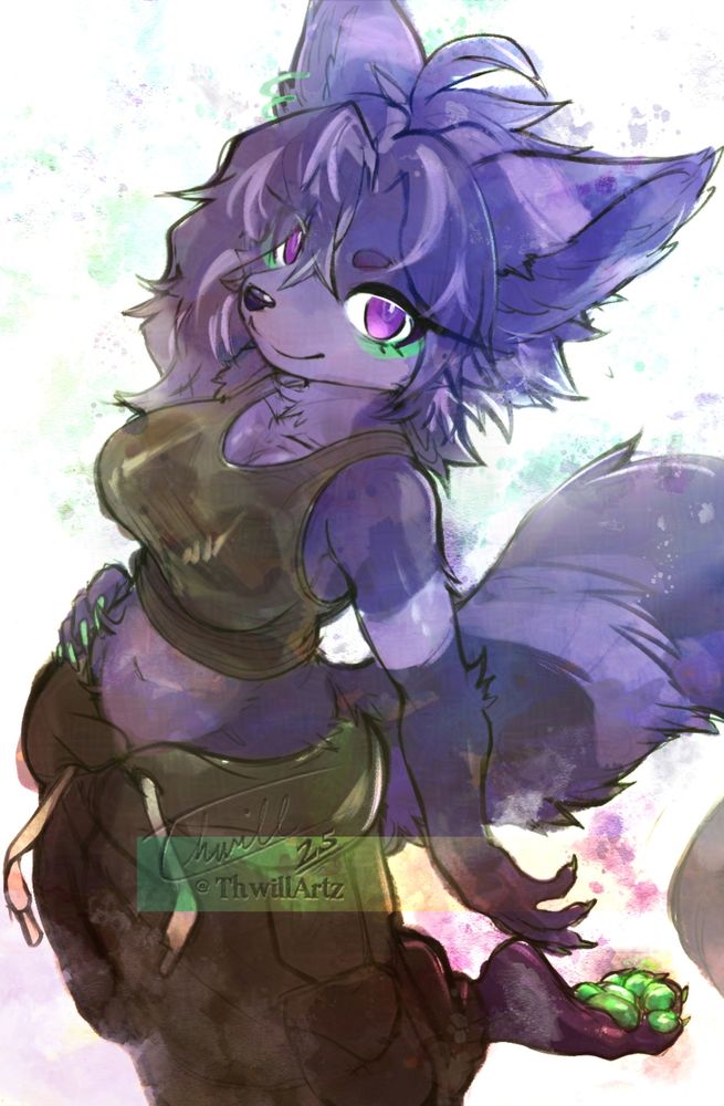Way back in April, I started an art raffle on Twitter/X at 31,313 (since I missed 30k and I like funny numbers.) Because I took so long with life happening and because we were close enough to 1k reposts, I decided to roll 3 winners instead on 1. This has indeed served as good practice since I had to readjust my brushes and tablet settings. This is the last one from that batch. Expect more raffles in the future too! Let me know if you want some on BlueSky too
