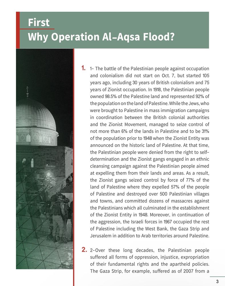 Why Operation Al-Aqsa Flood?