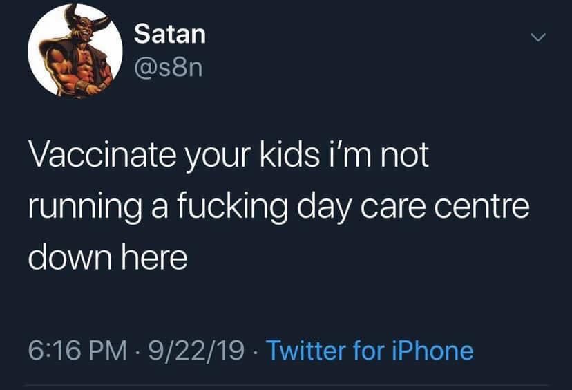 Satan says 