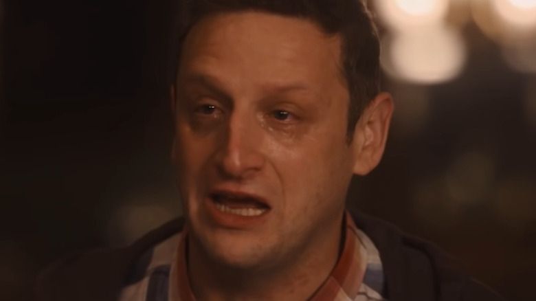 Tin Robinson crying in the the horse cum sketch of itysl