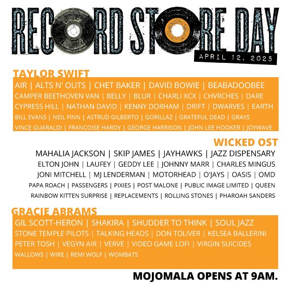 The record store day 2025 list.